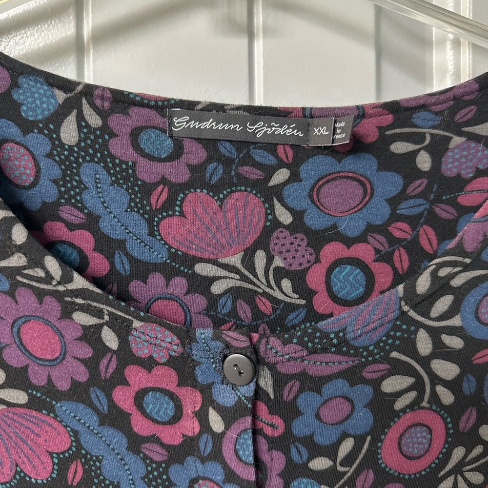 Gudrun Sjoden Floral Jersey Top - Multicolor